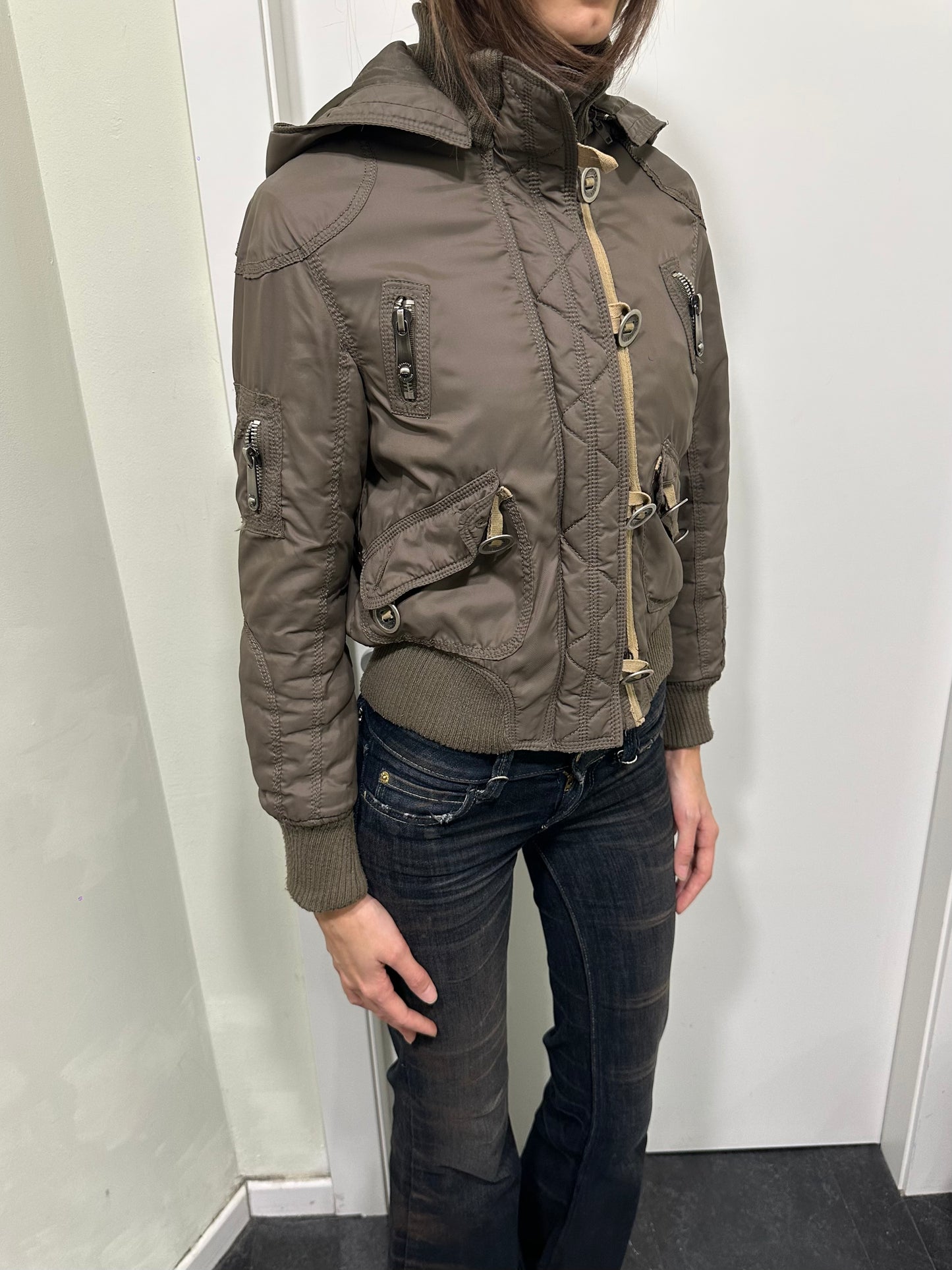 Military puffer jacket