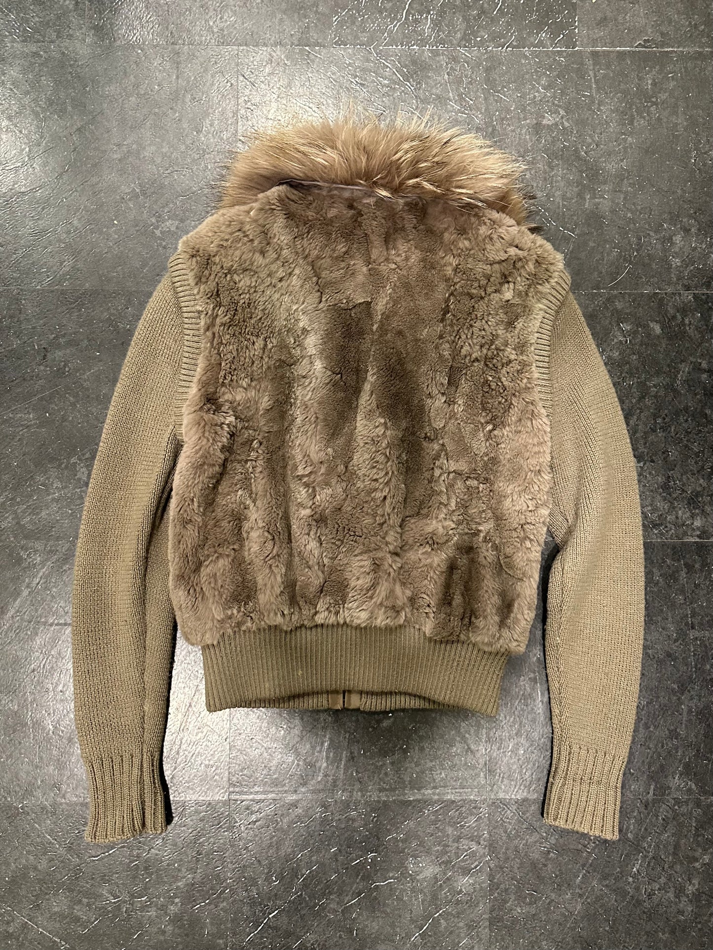 Knitted fur jacket