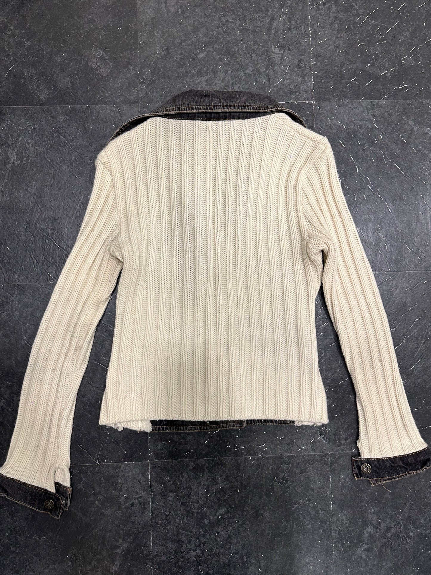 Denim knitted jacket