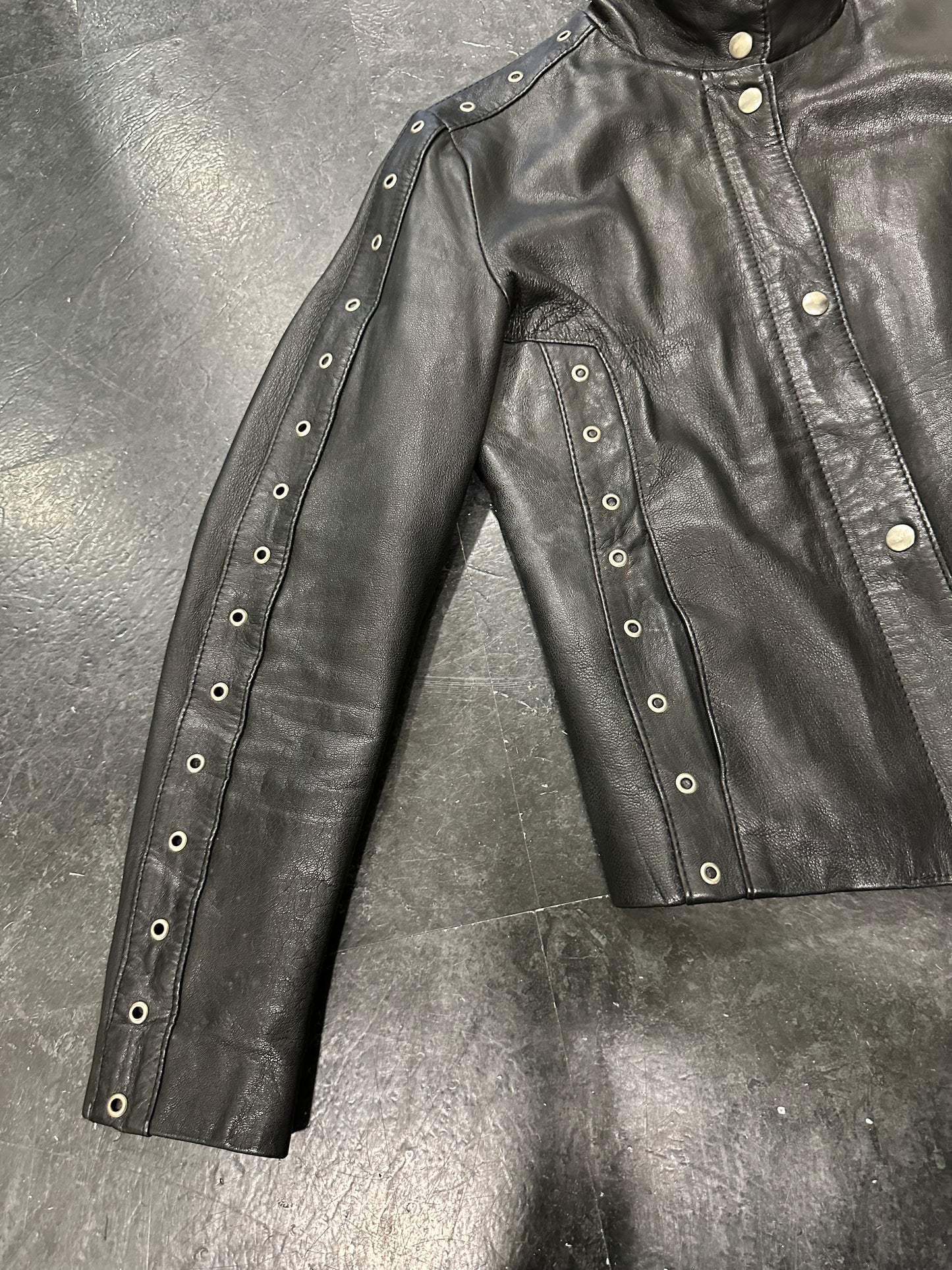 Leather rings jacket