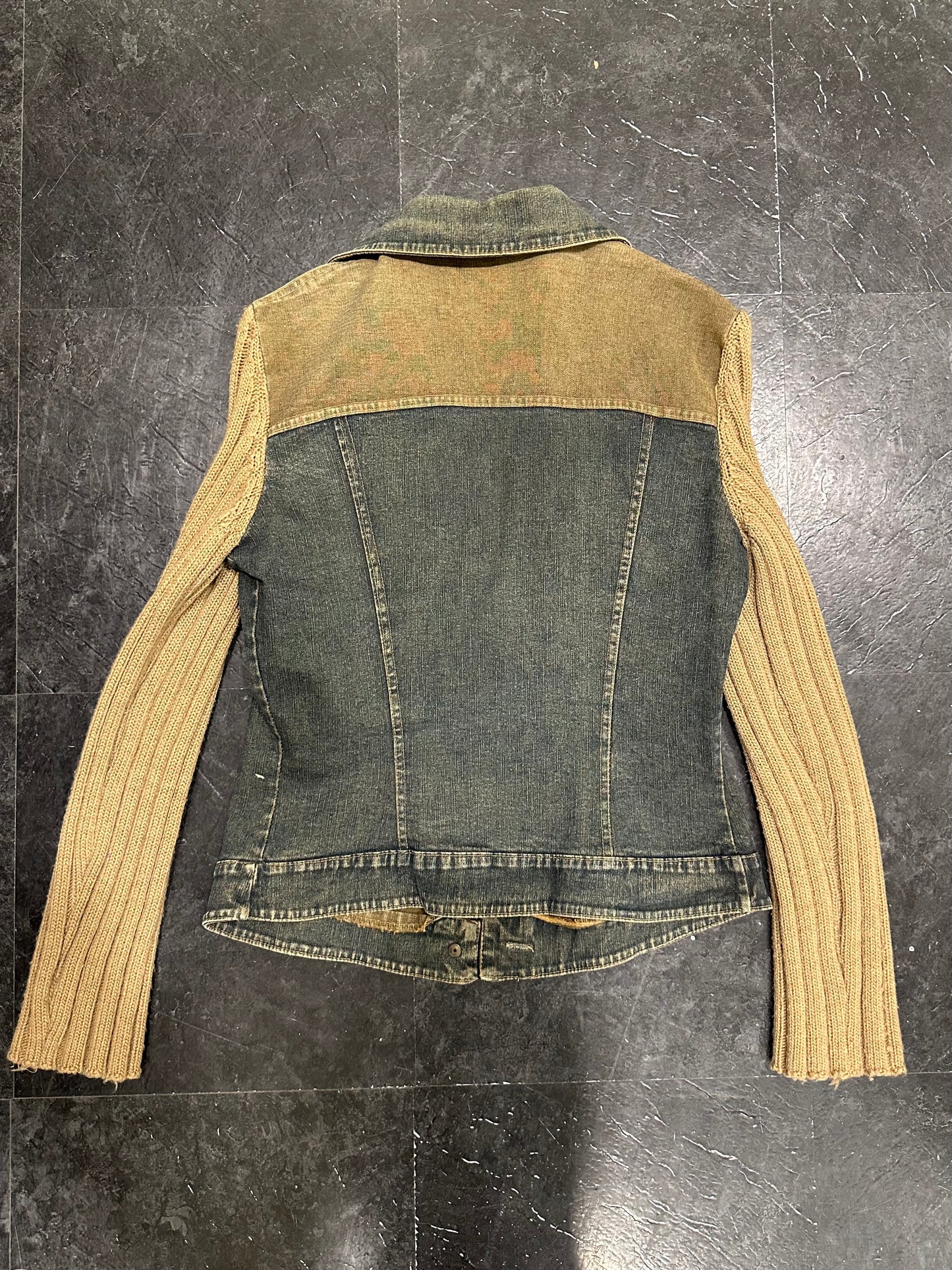 Knitted denim jacket