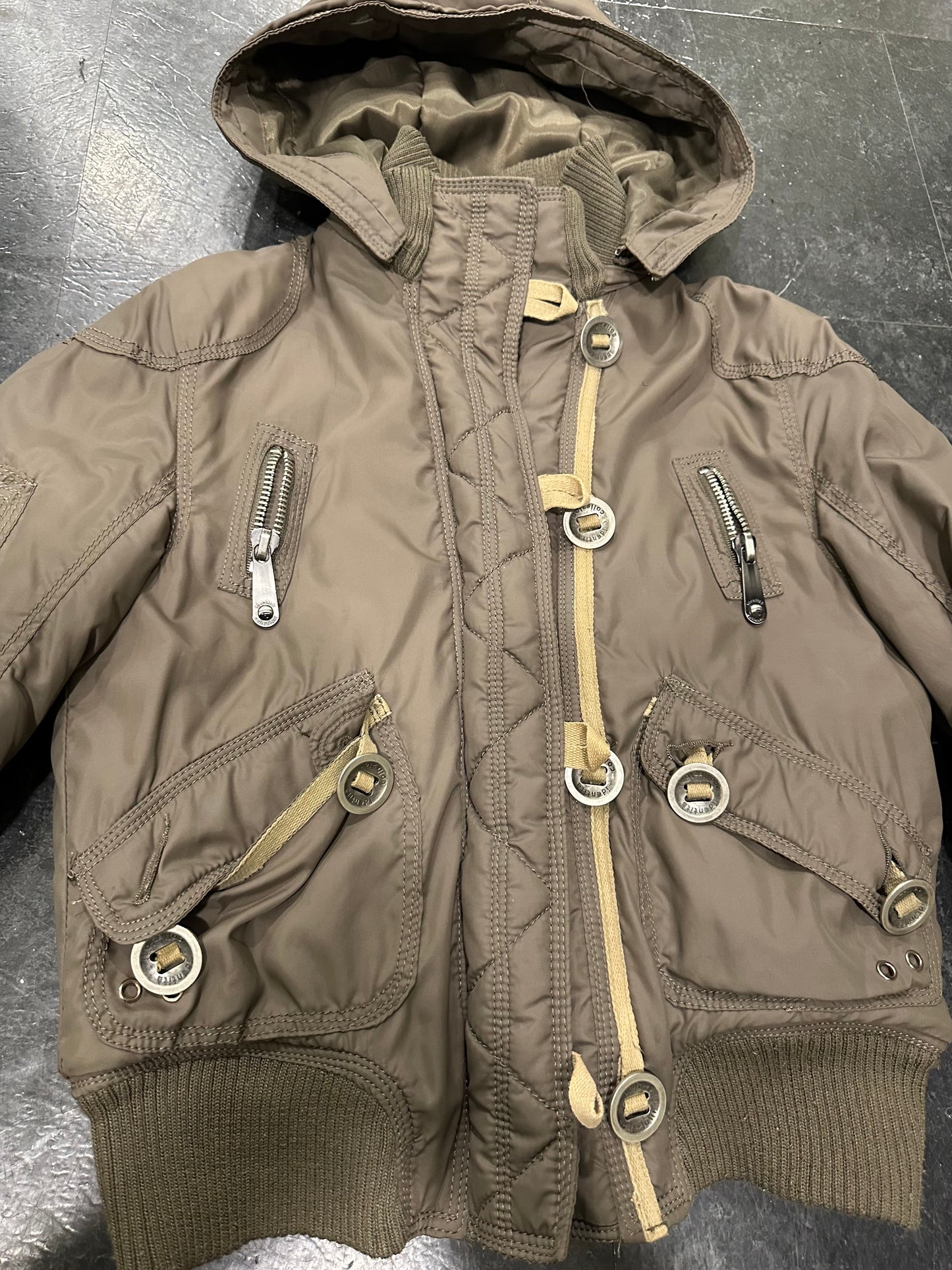 Military puffer jacket