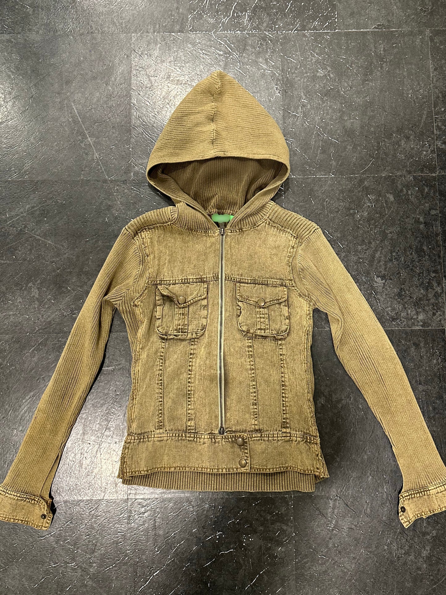 Knitted denim jacket