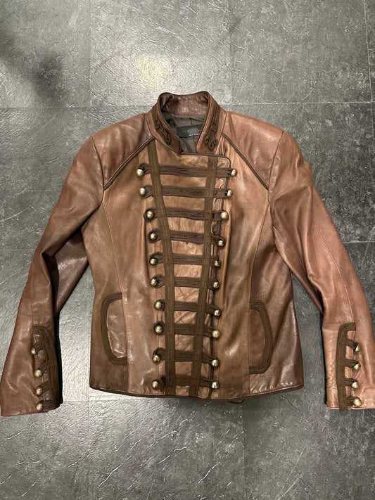 Leather napoleon jacket