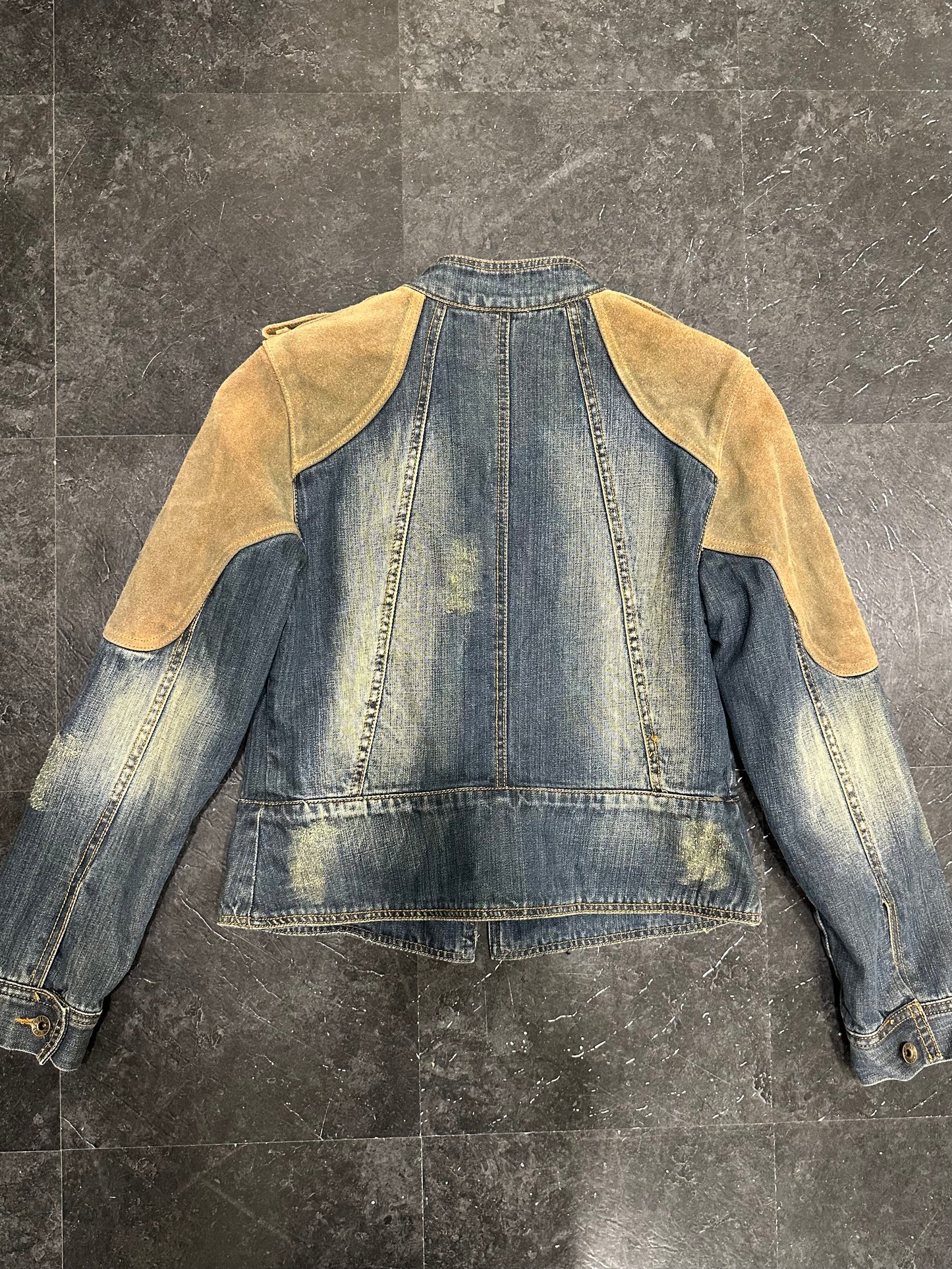 Suede denim jacket