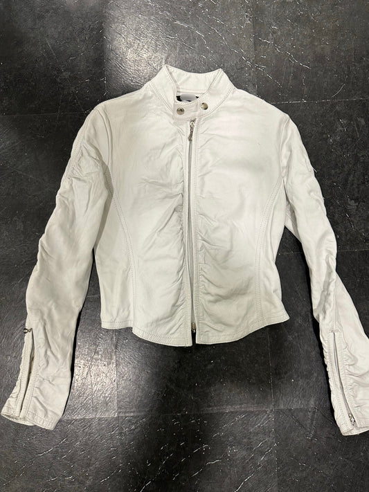 White leather jacket