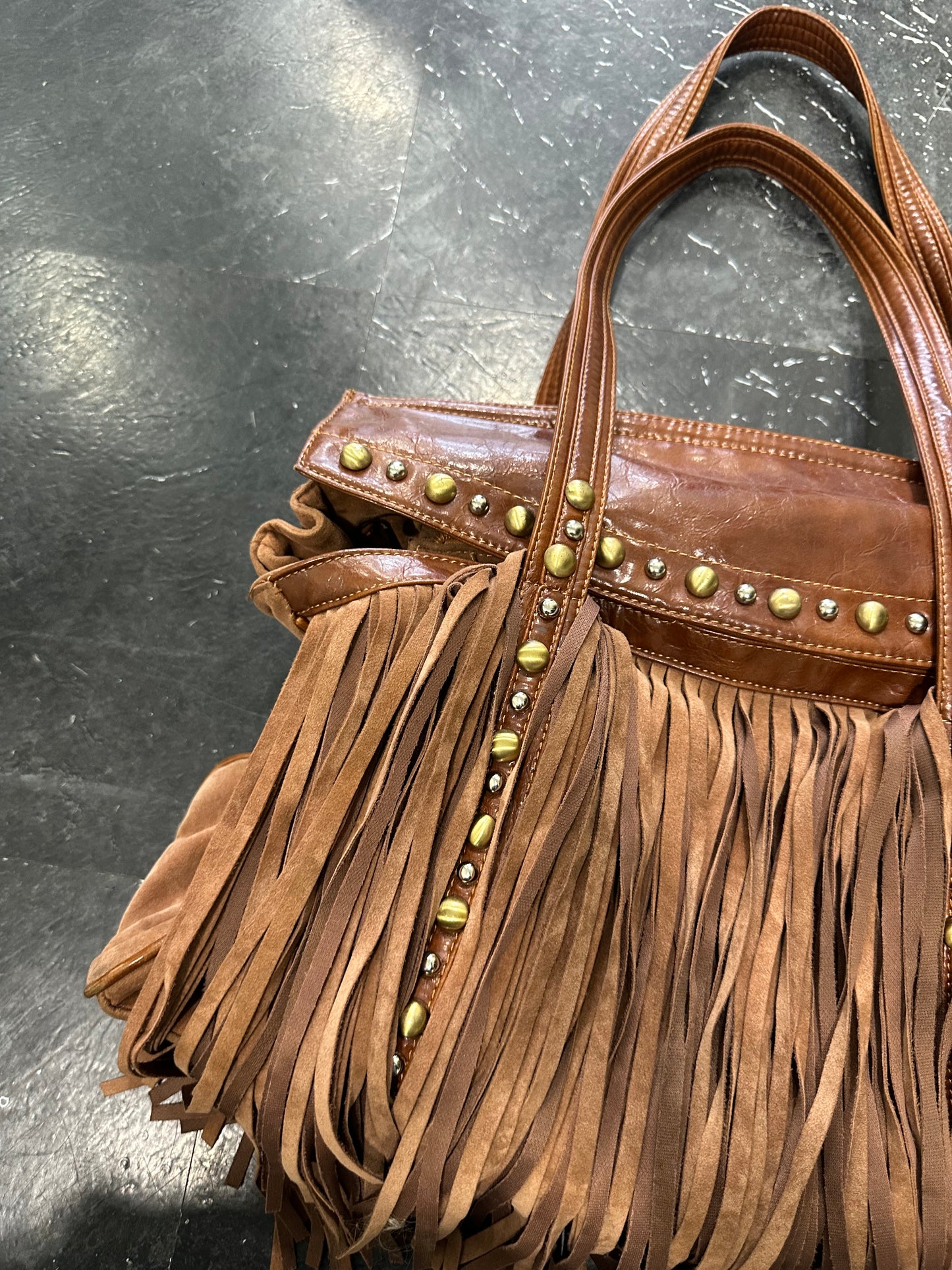 Fringes leather bag