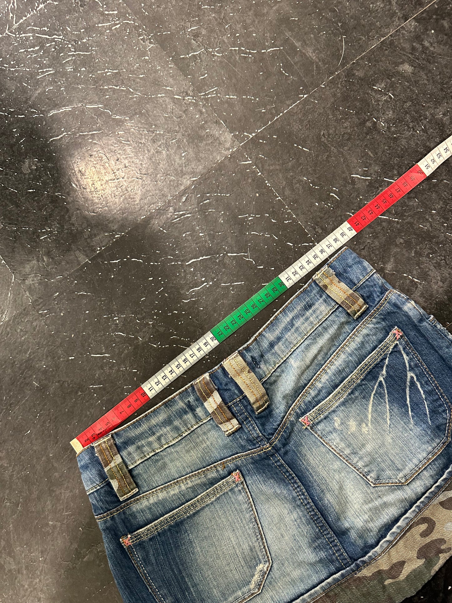 Denim mini skirt
