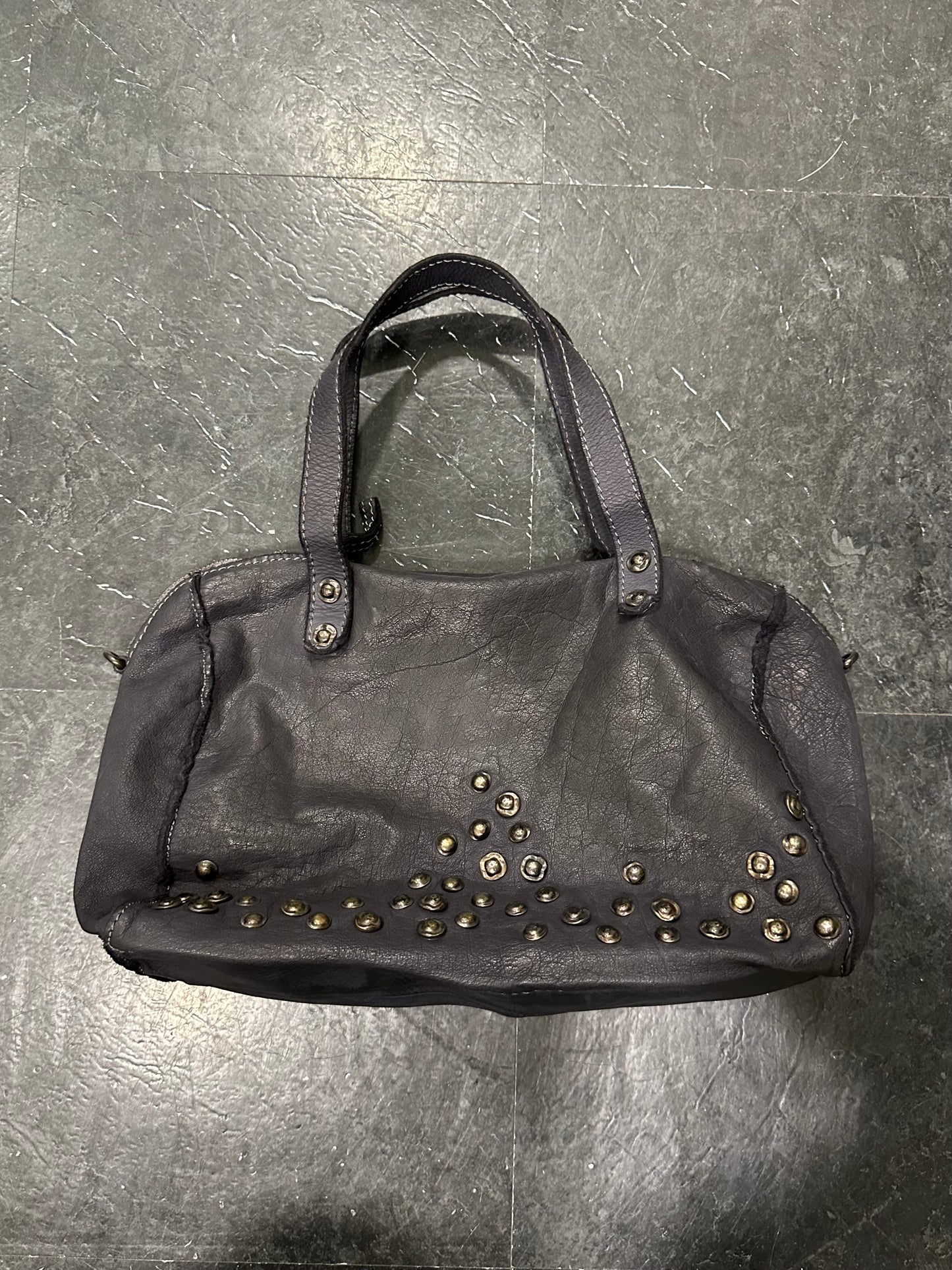 Studs leather bag