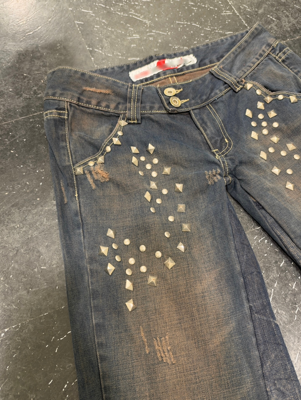 Studded jeans