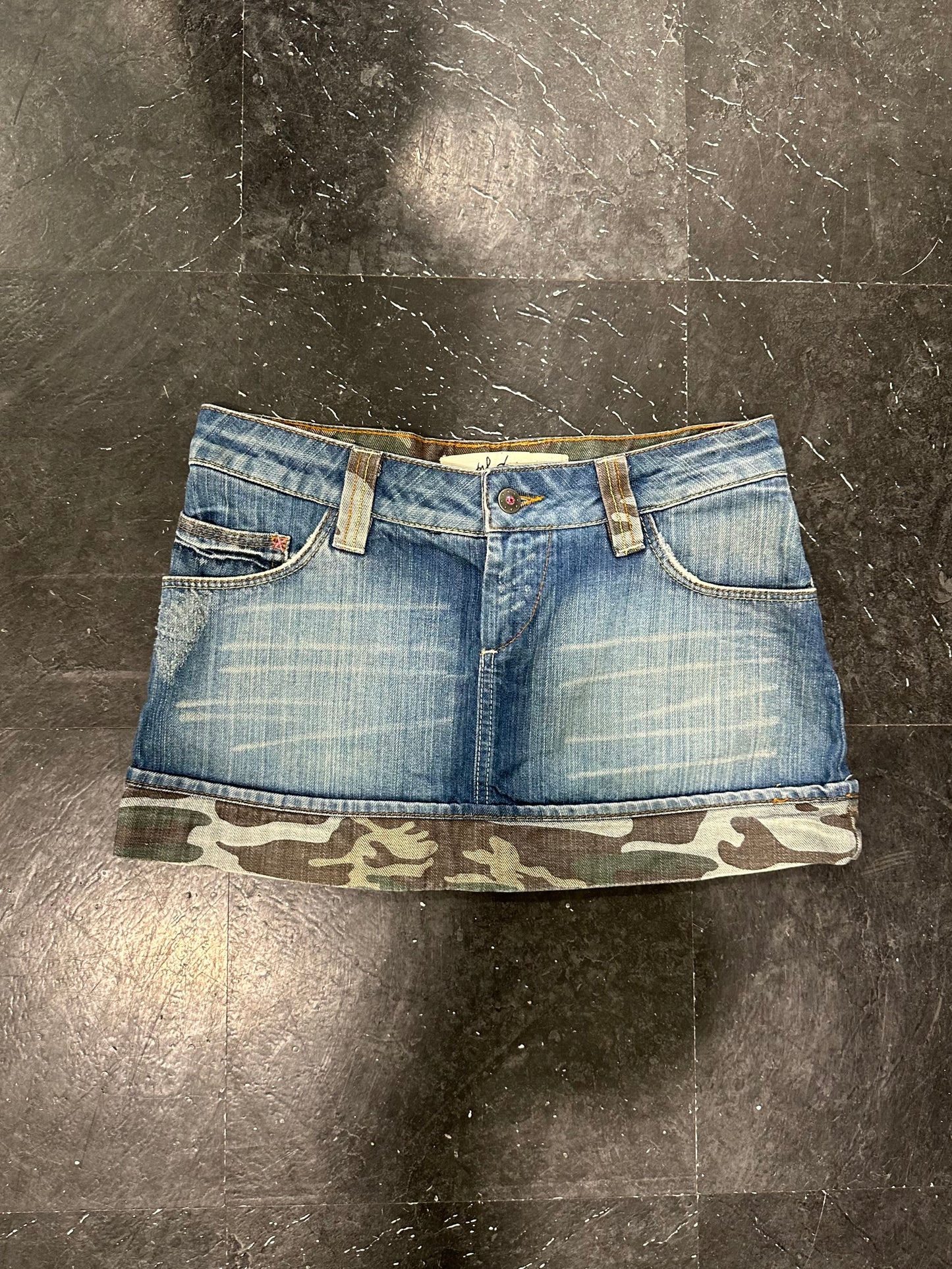 Denim mini skirt