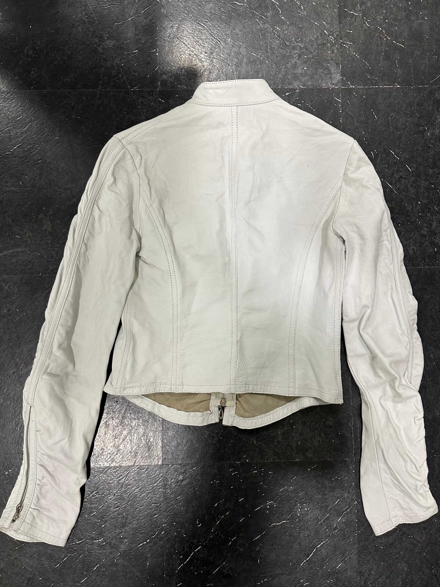 White leather jacket