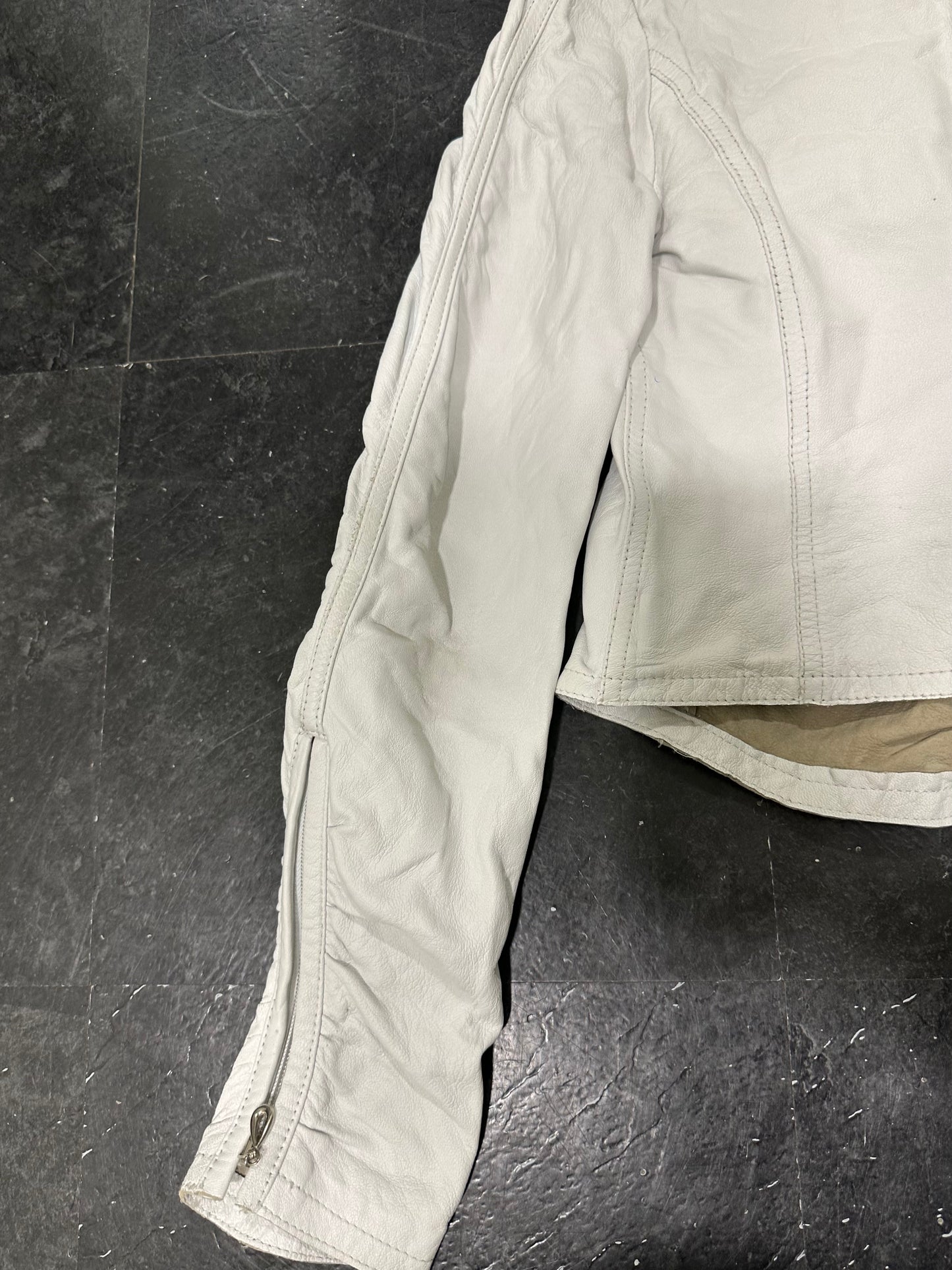White leather jacket