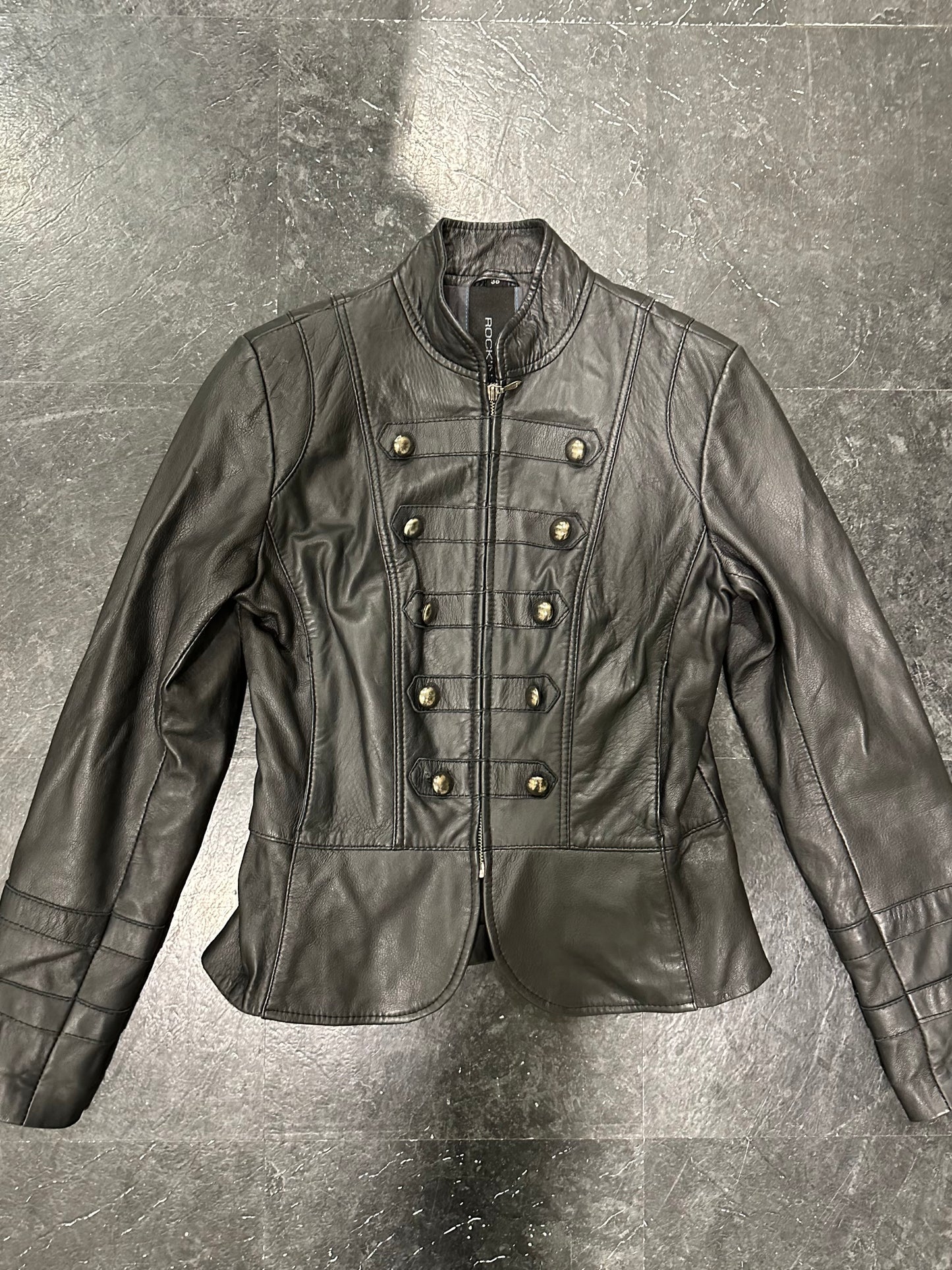 Leather napoleon jacket