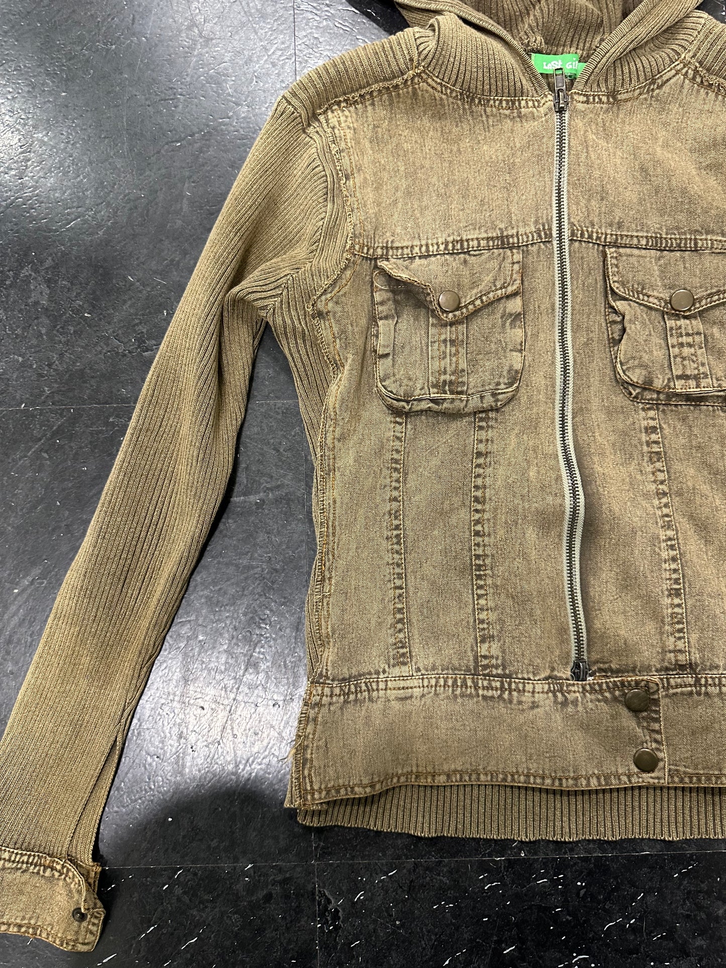 Knitted denim jacket