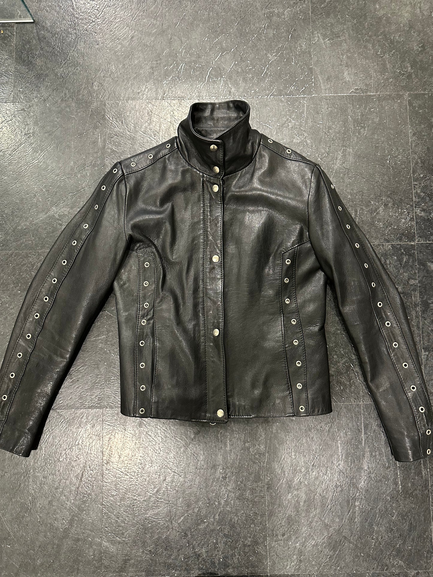 Leather rings jacket