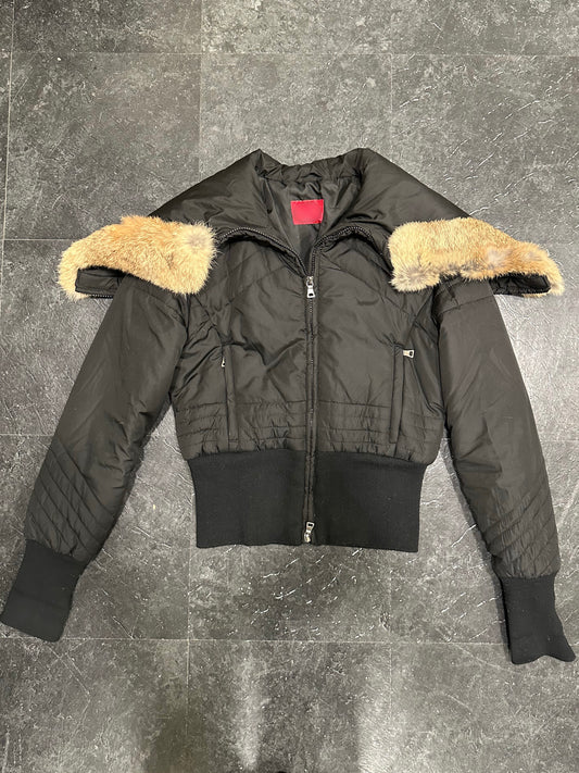 Real fur bomber
