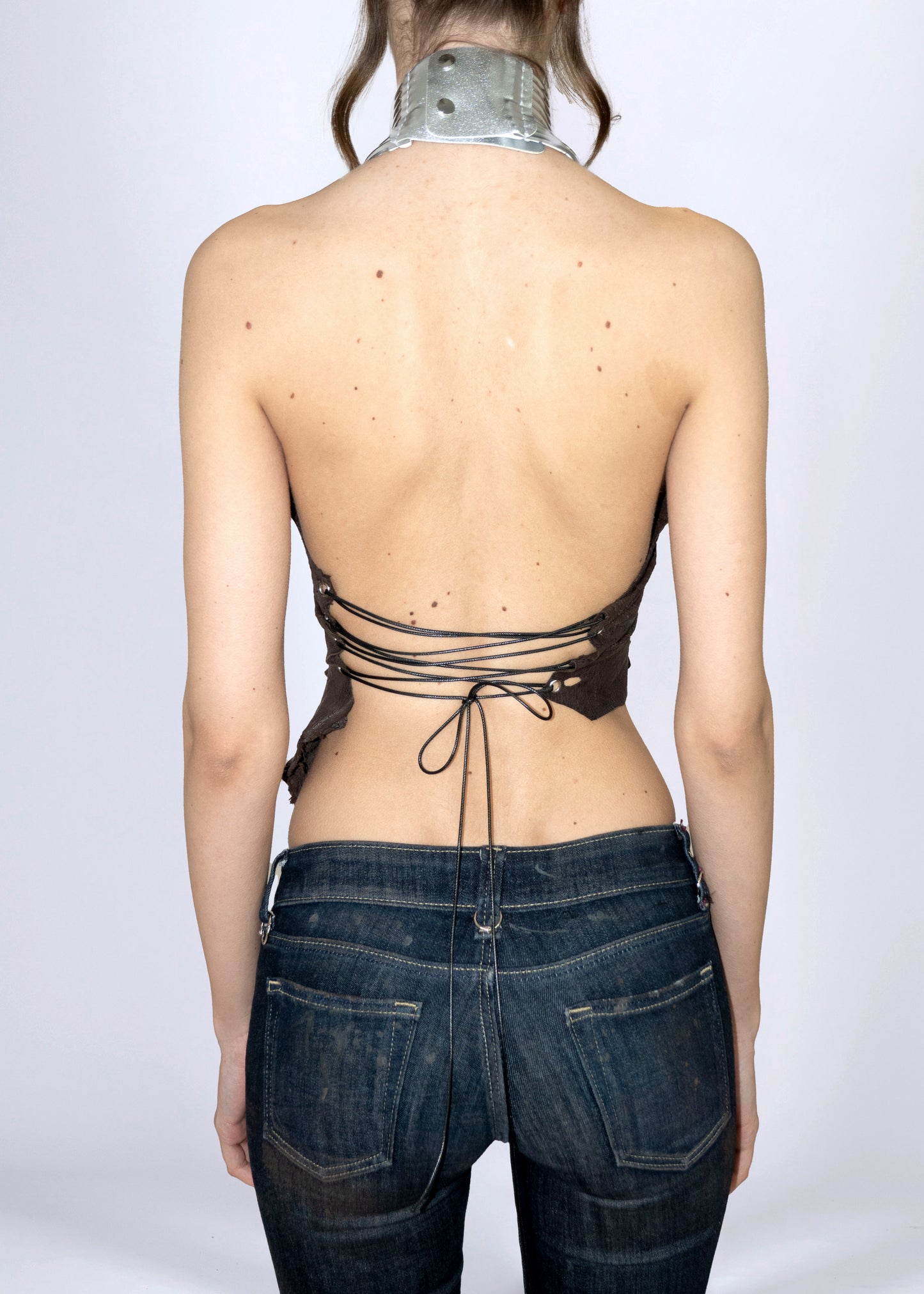 Choker leather top
