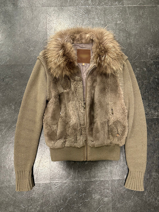 Knitted fur jacket