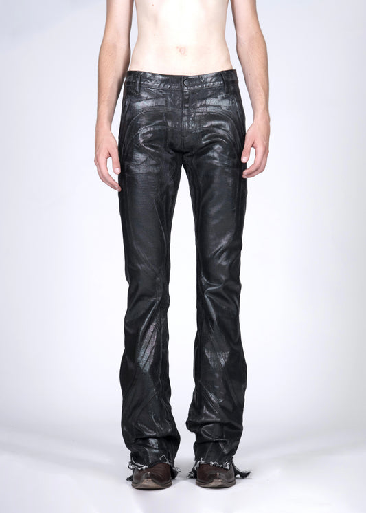 men's laminate bootcut jeans preorder