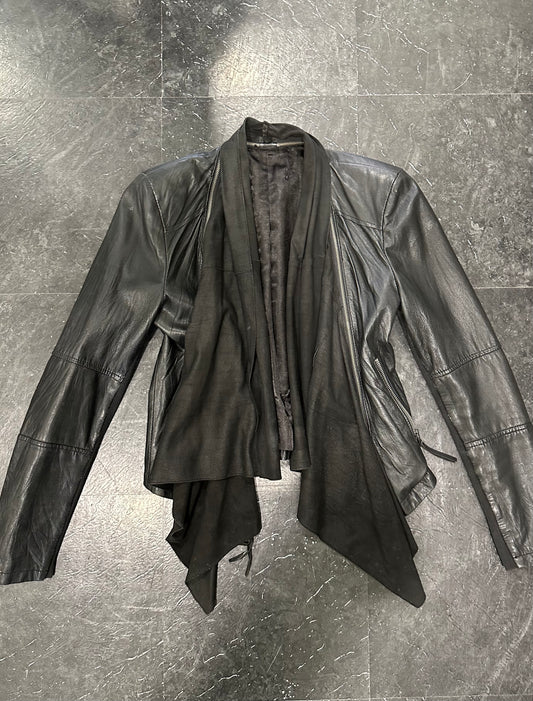 Rick owens style leather jacket