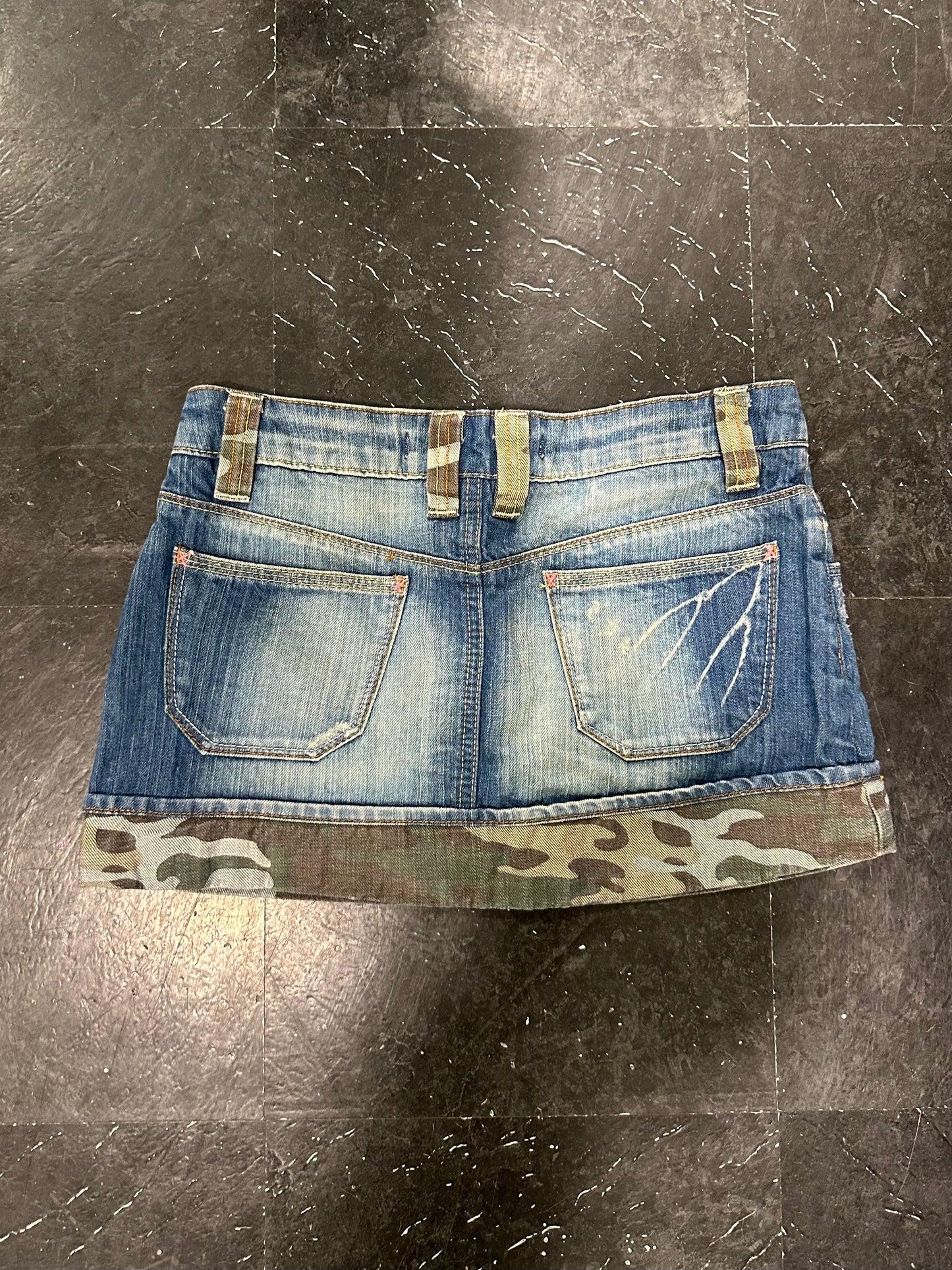 Denim mini skirt