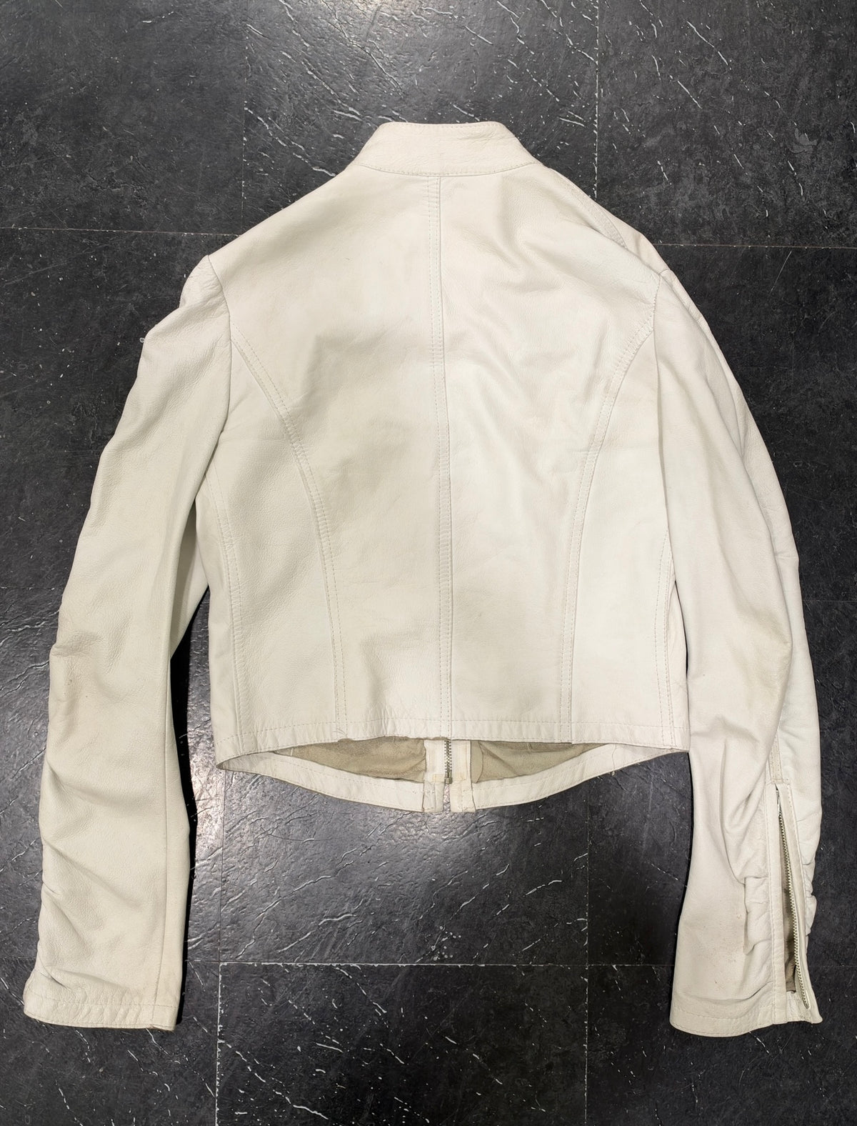 Leather wrinckles jacket