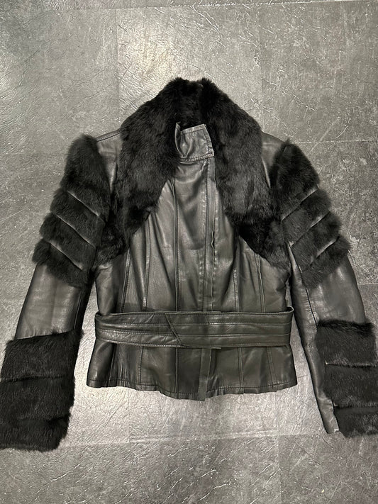 Rare leather fur jacket
