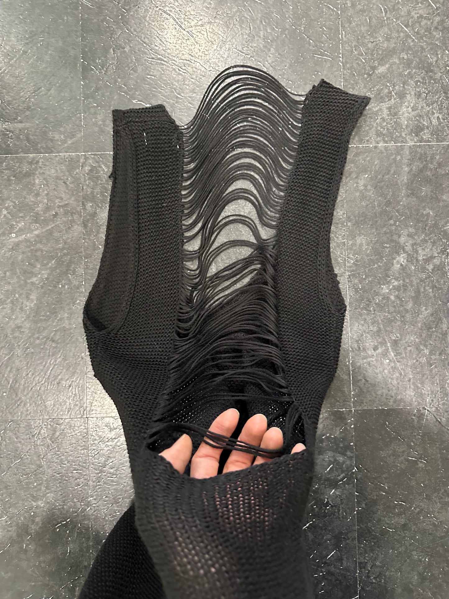 Knitted strings dress