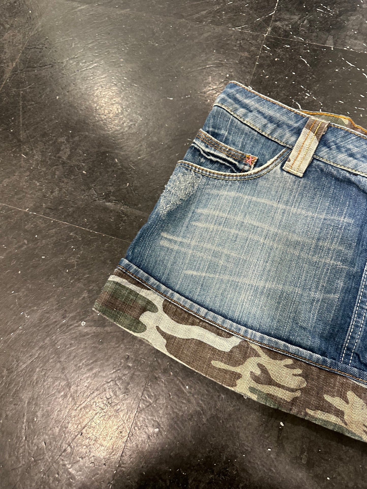 Denim mini skirt