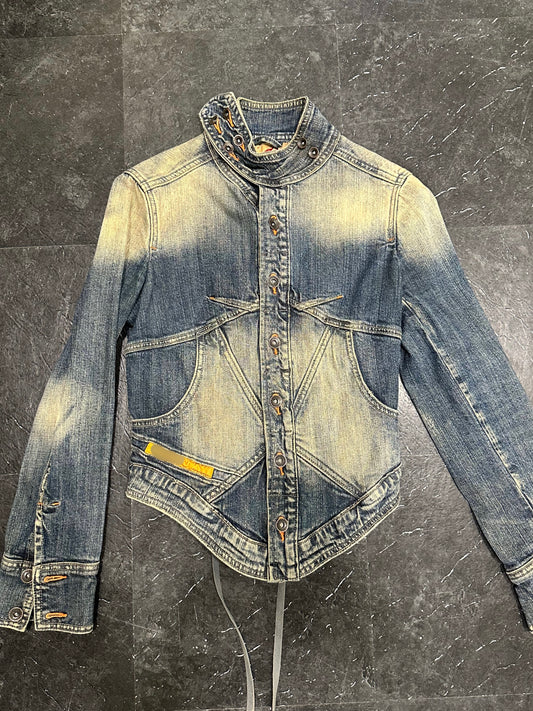 Denim laced jacket