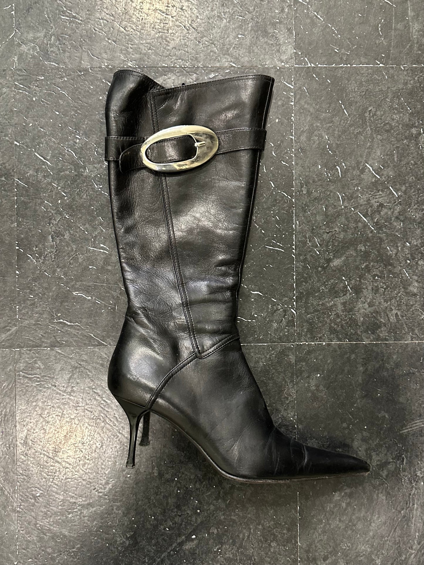 Leather boots