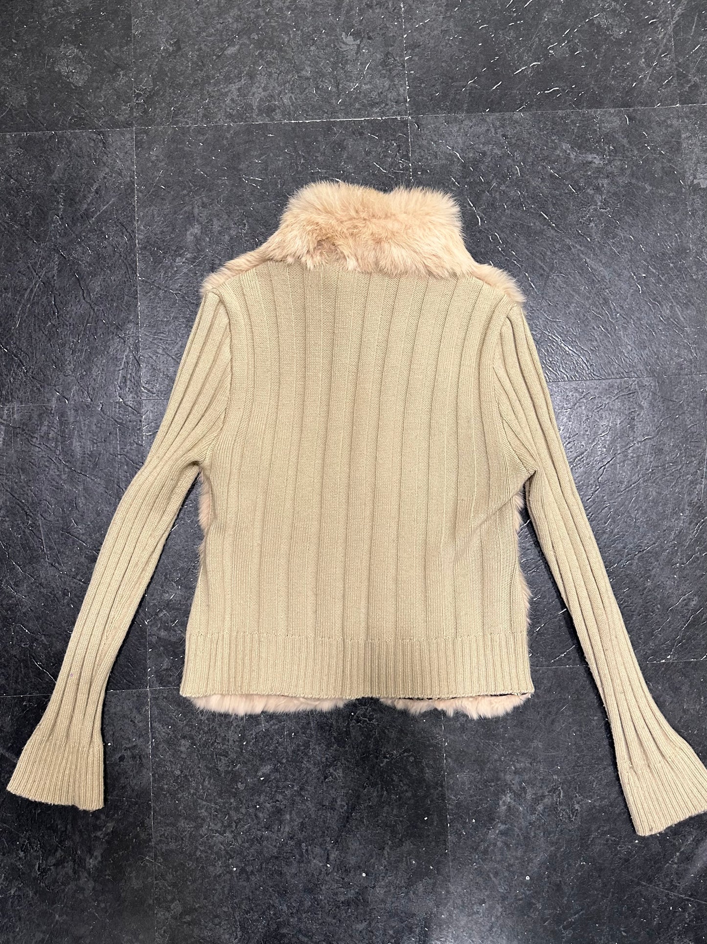 Fur knitted jacket