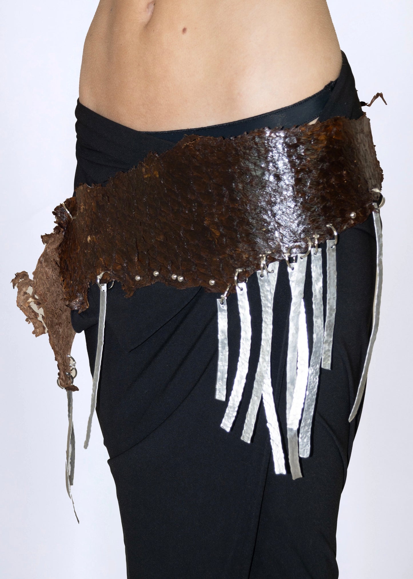 Fish leather belly dancer belt