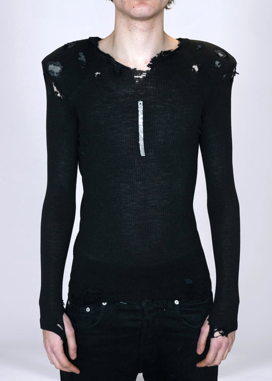 [Basics line] unisex padded shoulders tee