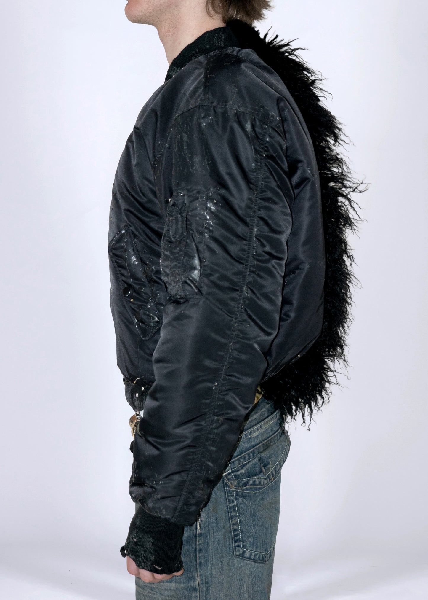 Unisex decomposing mohawk bomber